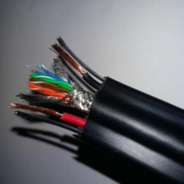 加鋼絲帶電梯電纜組合扁電纜